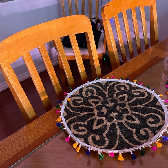 Bohemian Jute Table Mat. Set of 2. - Picture 3 of 3